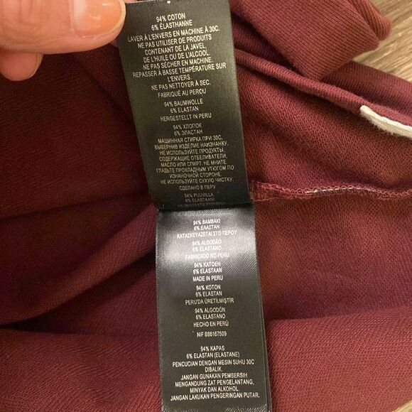 Ted Baker London Mens MMB-LYDNEY Maroon 1/4 Zip Long Sleeve Collared Top Size 5 - Picture 10 of 13